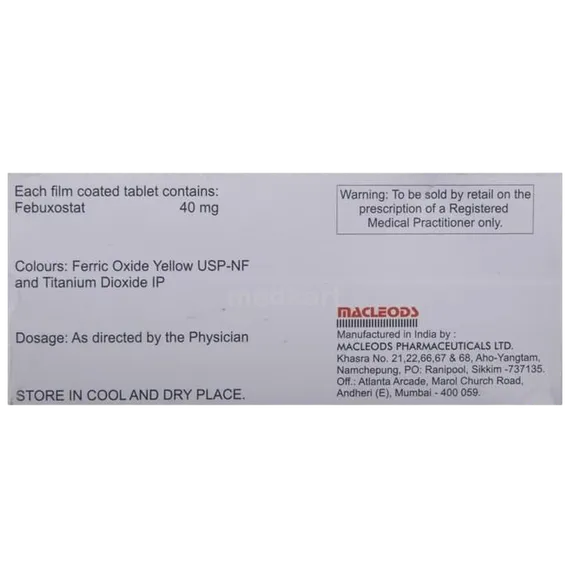 febumac 40mg tablet 10's